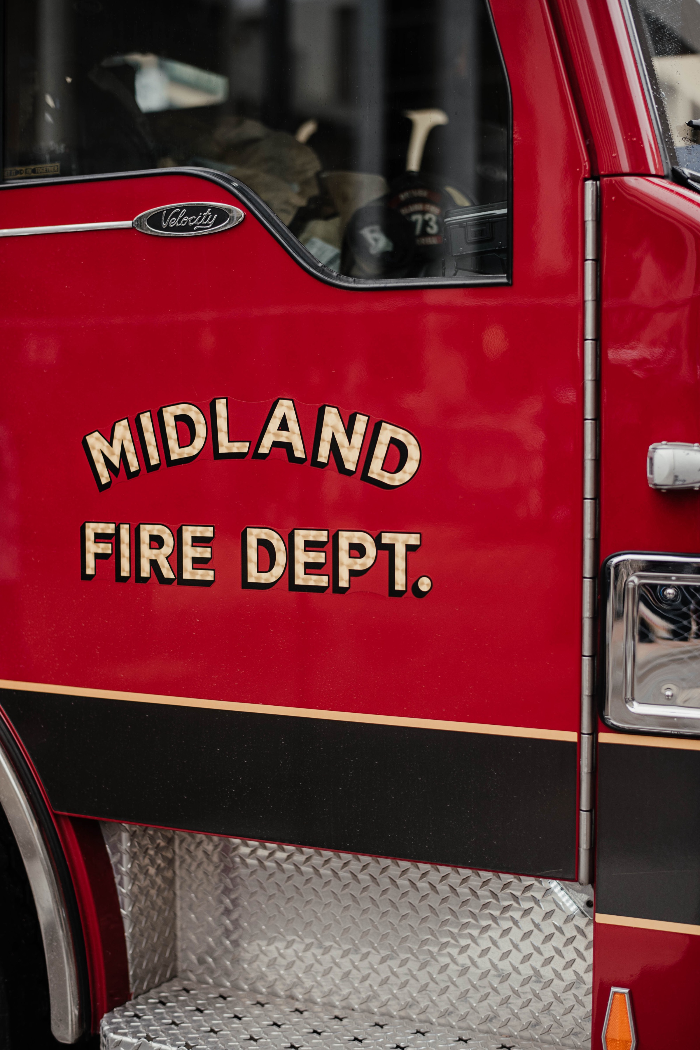 Midland Fire Dept. engine door detail